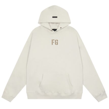 Fear of God FG Hoodie in Vintage Concrete White