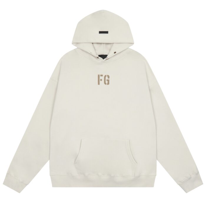 Fear of God FG Hoodie in Vintage Concrete White