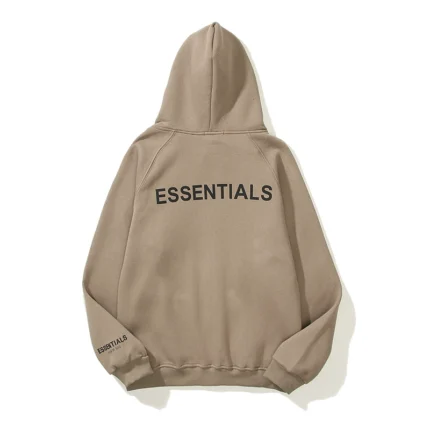 Essentials Camel Full Zip Hoodie