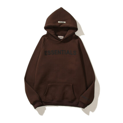 Essentials Casual Brown Hoodie