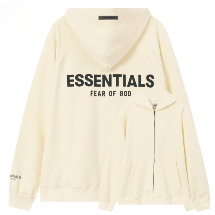 Essentials Fear Of God Apricot Full Zip Hoodie