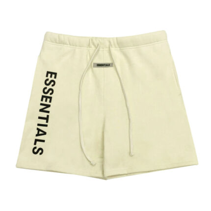 Essentials Fear Of God Graphic Sweat Beige Lettering Shorts