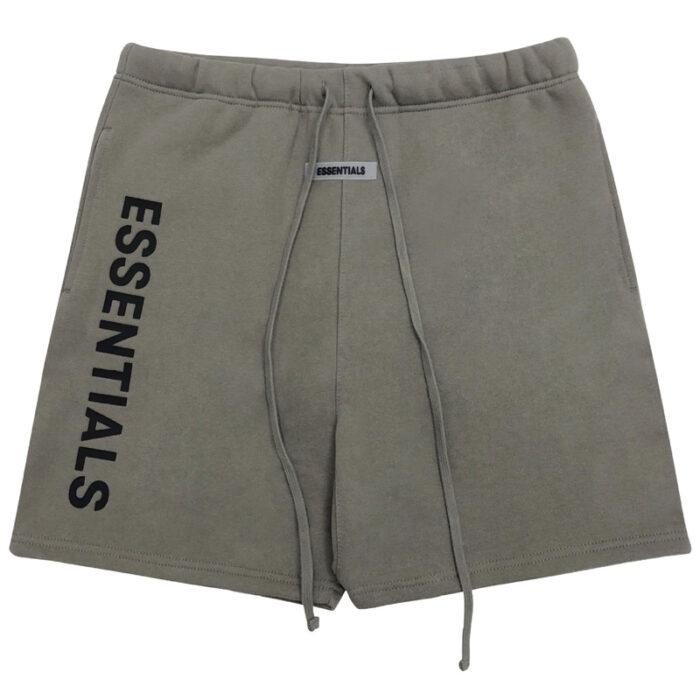 Essentials Fear Of God Graphic Sweat Iron Gray Shorts