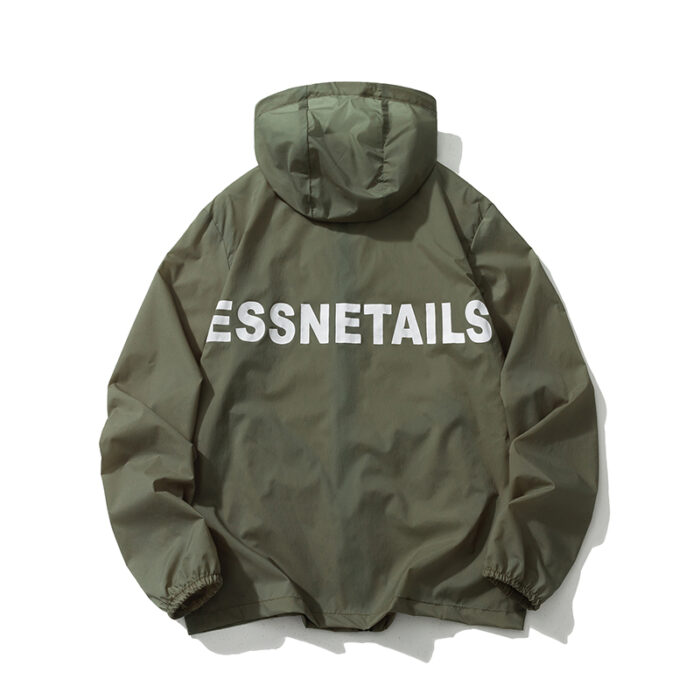 Essentials Graphic Hooded Coach Green Jacket