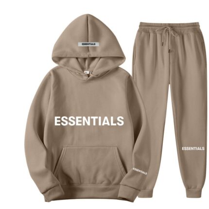 Essentials Hoodie and Sweatpants Set - Khaki Tracksuit