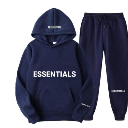 Essentials Hoodie and Sweatpants Set - Navy Blue Tracksuit