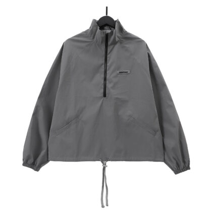 FOG Essentials Reflective Grey Half-Zip Track Jacket