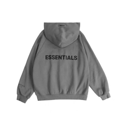 Fear Of God Essentials 3M Logo Pullover Hoodie- Dark Gray