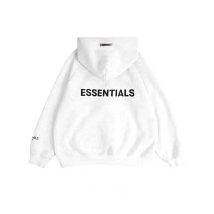 Fear Of God Essentials 3M Logo Pullover Hoodie- White