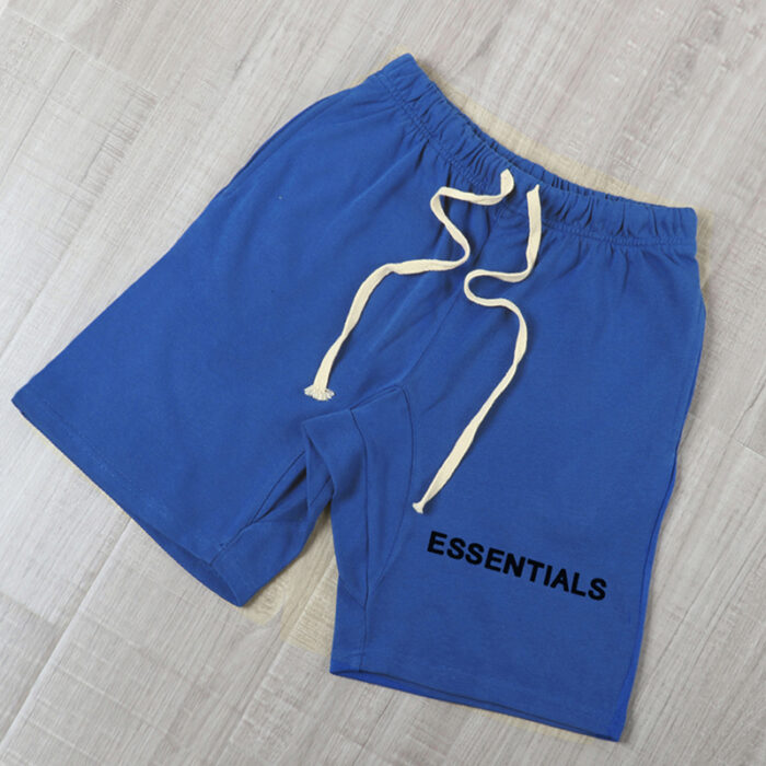 Fear Of God Essentials Graphic Sweat Shorts ( Blue )