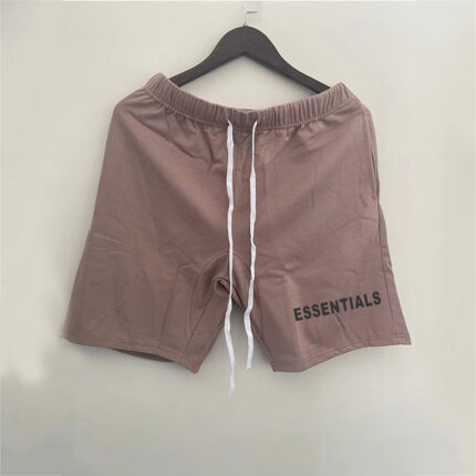 Fear Of God Essentials Graphic Sweat Shorts ( Khaki )