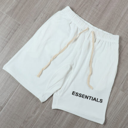 Fear Of God Essentials Graphic Sweat Shorts ( White )