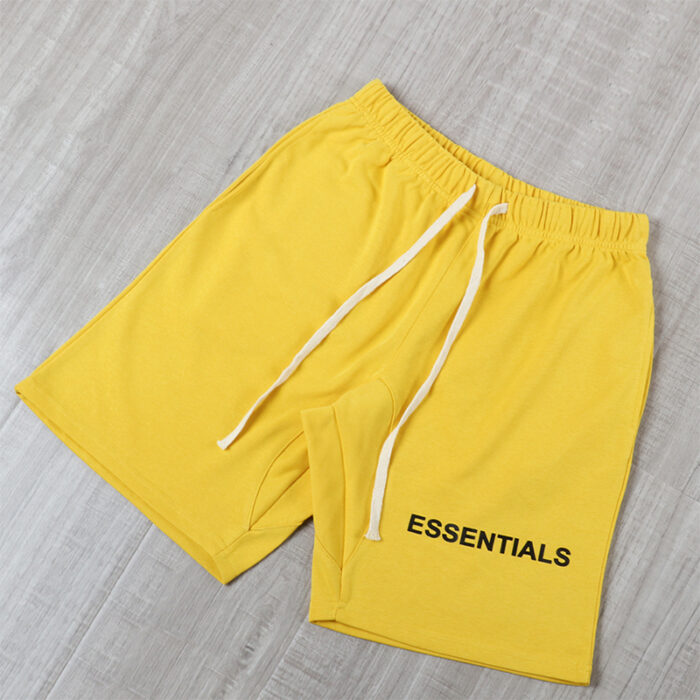 Fear Of God Essentials Graphic Sweat Shorts ( Yellow )