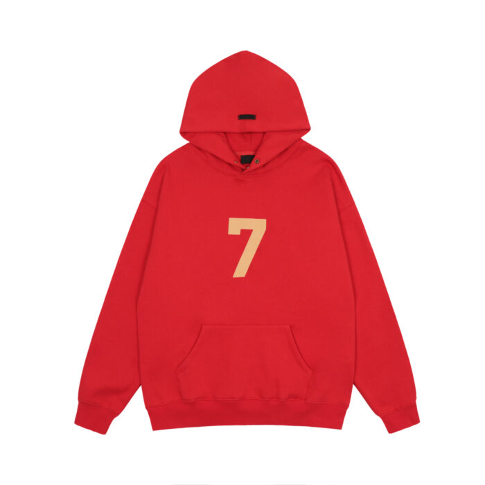 Fear of God Essentials 7th Collection Red Hoodie