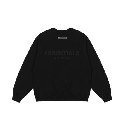 Fear of God Essentials Black Crewneck Sweatshirt