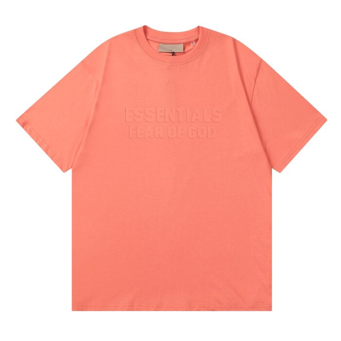 Kids’ Logo Crewneck Cotton Graphic Coral Red T-Shirt